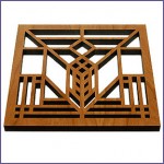 Frank Lloyd Wright® Lake Geneva Hardwood Trivet